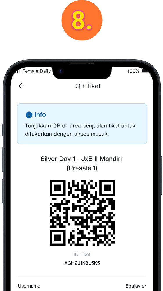 Kamu akan diarahkan ke dalam halaman yang berisikan QR Code, Live Stream Player, dan Chat Box