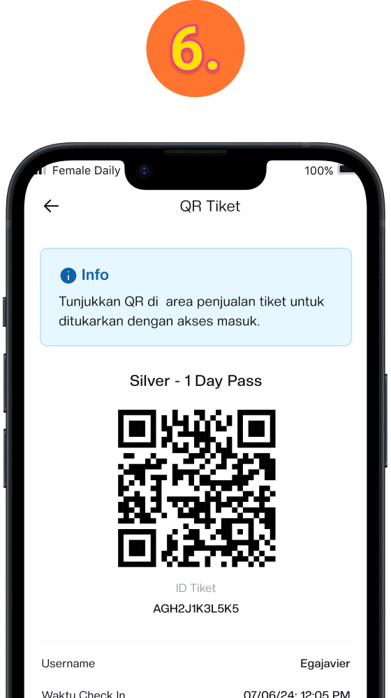 Kamu akan diarahkan ke dalam halaman yang berisikan QR Code, Live Stream Player, dan Chat Box