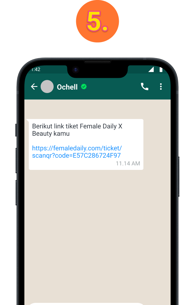 Tiket akan diterima dalam bentuk link.